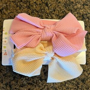 Starting Out Accessories Headband Bow in light pink & Ivory NWT